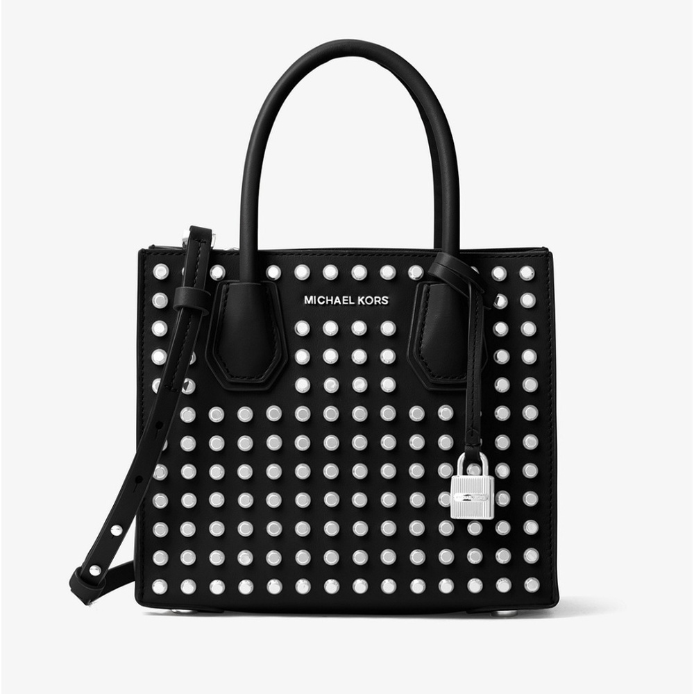 Leather black studded Michael Kors crossbody NEW!